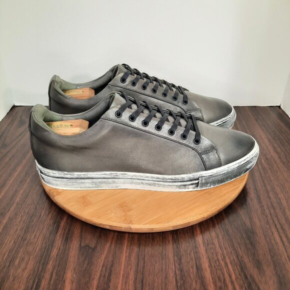 Thursday Premier Everyday Mens 14 Shoes Distressed Gray Leather Low Top Sneakers
